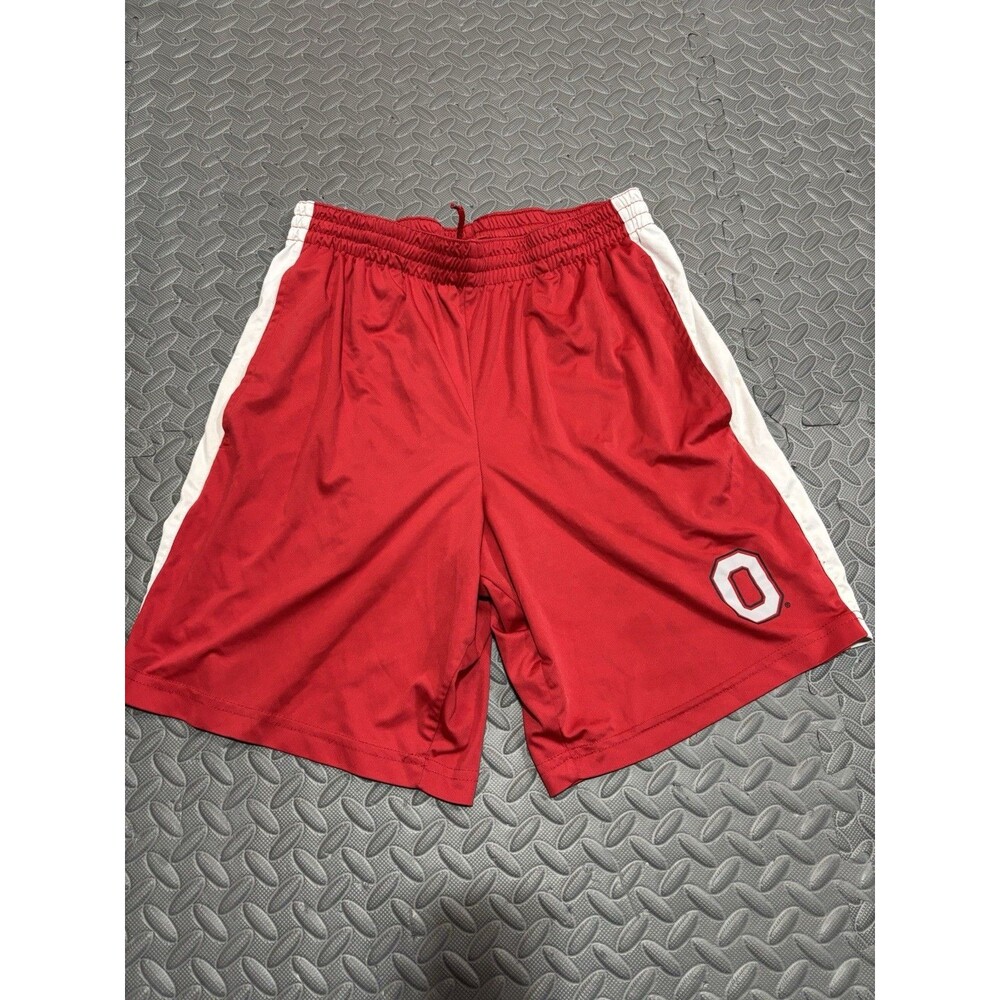 Vintage Ohio State Authentic Apparel Buckeyes Red White Athletic Shorts L